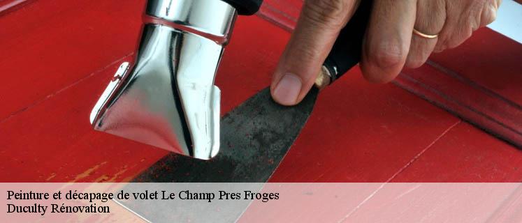 Spécialiste pour décapage peinture volet Le Champ Pres Froges