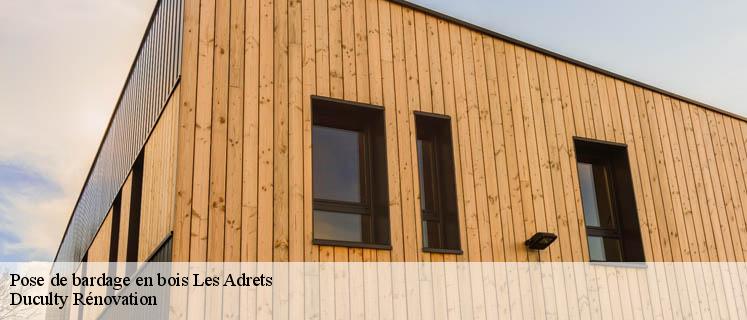 Obtenez un devis pose de bardage en bois Les Adrets transparent avec Duculty Rénovation