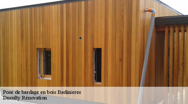Confiez à l’entreprise pose de bardage en bois Duculty Rénovation vos travaux à Badinieres